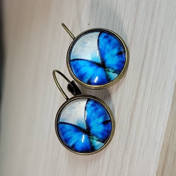 Emery Rose Jewelry - 🔥LAST PAIR🔥 Mystic Butterfly Domed Drop Earrings